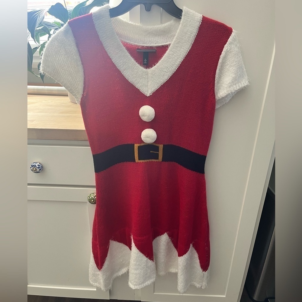 π
Allison Brittney 2-piecc Red & White Santa Christmas Dress w/ Hat Size Small - Picture 4 of 9